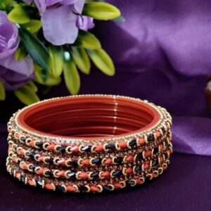 Red And Black Bangle Set