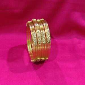 Golden Sparkling Glass Bangles