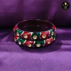 Green Red Zircon Bangles