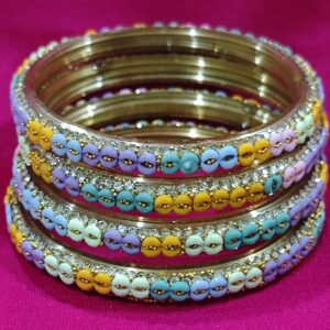 Multi-coloured Beads Bangles