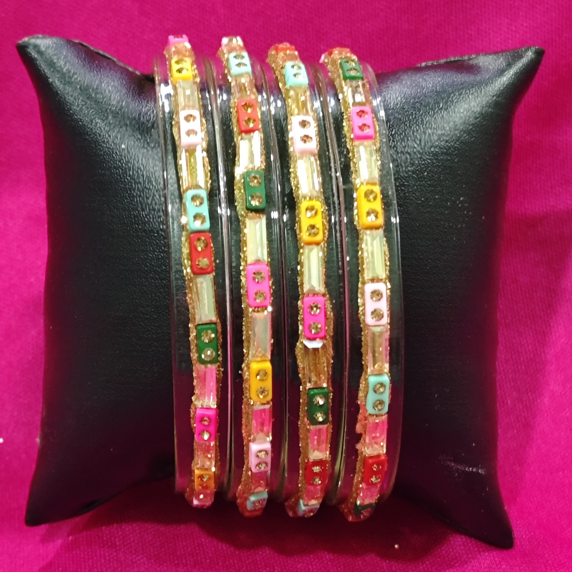 Multicolored Glass Bangles - Image 2