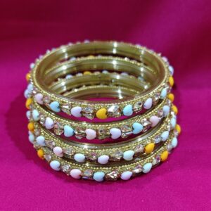 Multi Coloured Heart Bangles