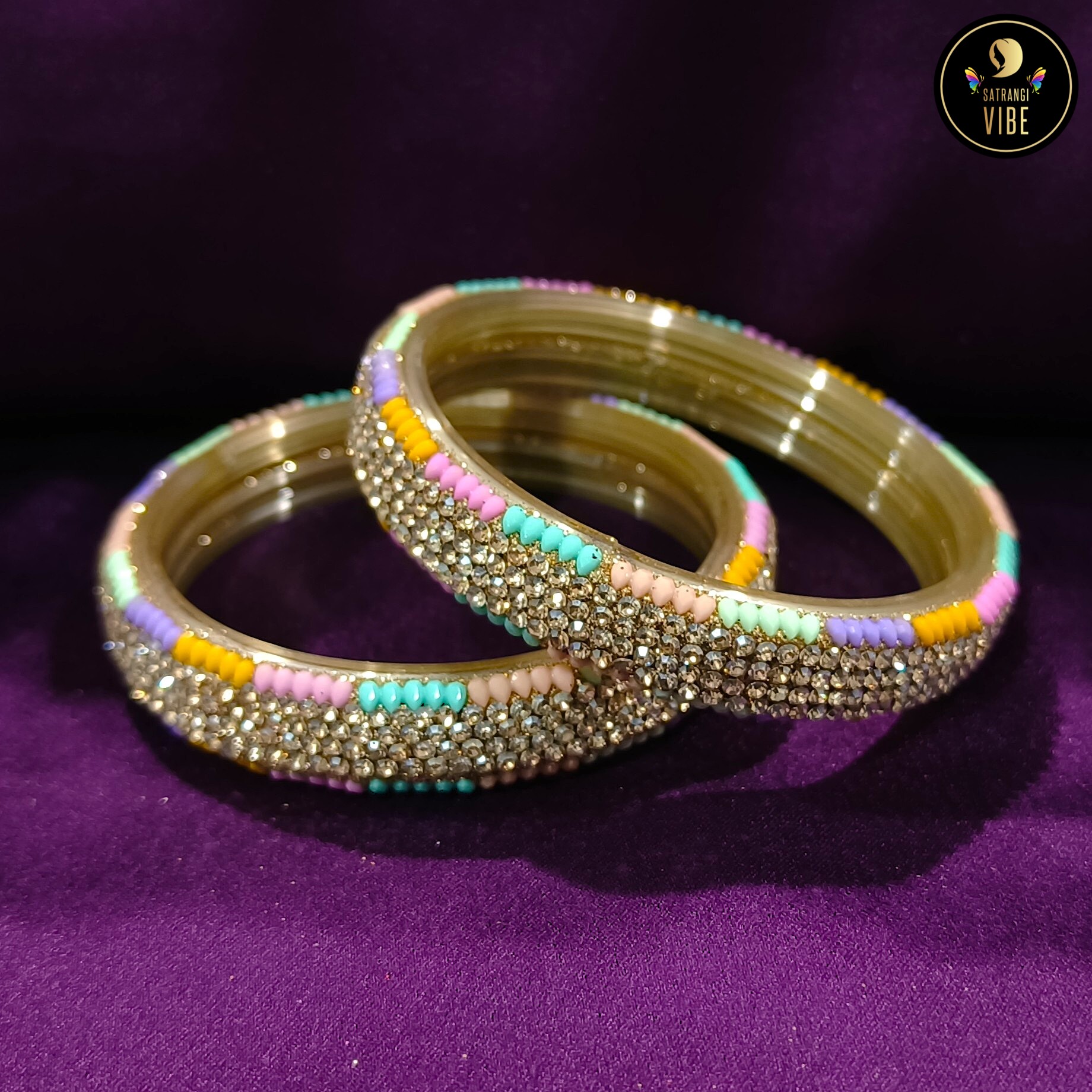 Multi-coloured Zircon Bangles - Image 2