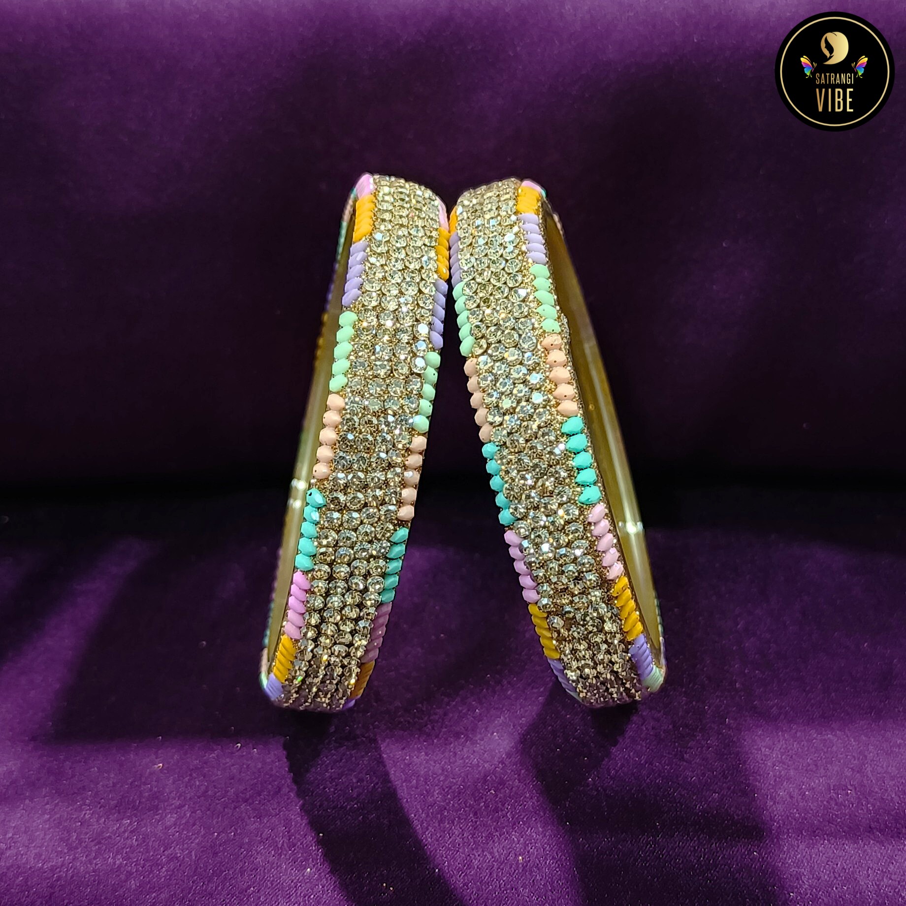 Multi-coloured Zircon Bangles - Image 3