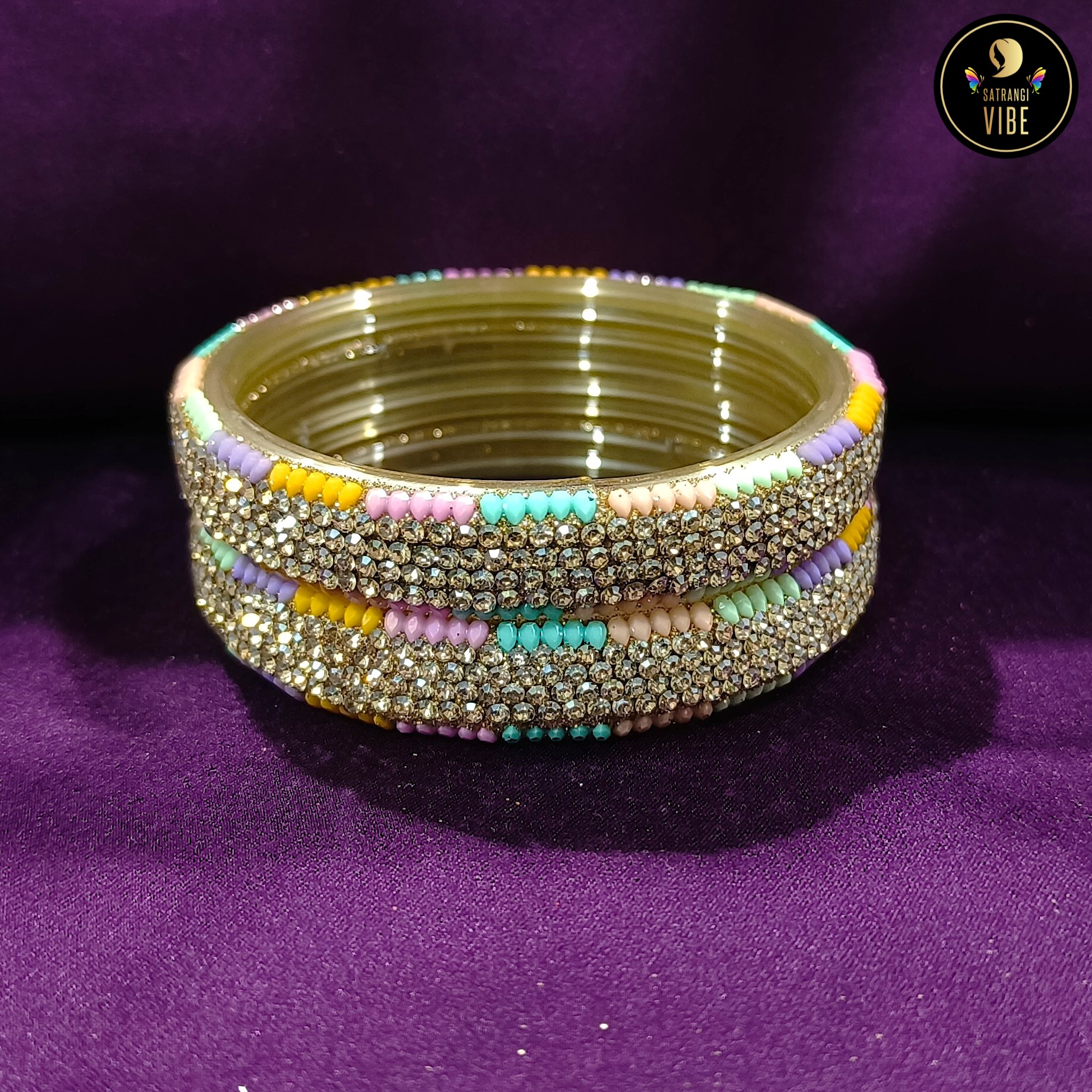 Multi-coloured Zircon Bangles