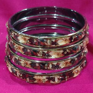 Floral Glass Bangles