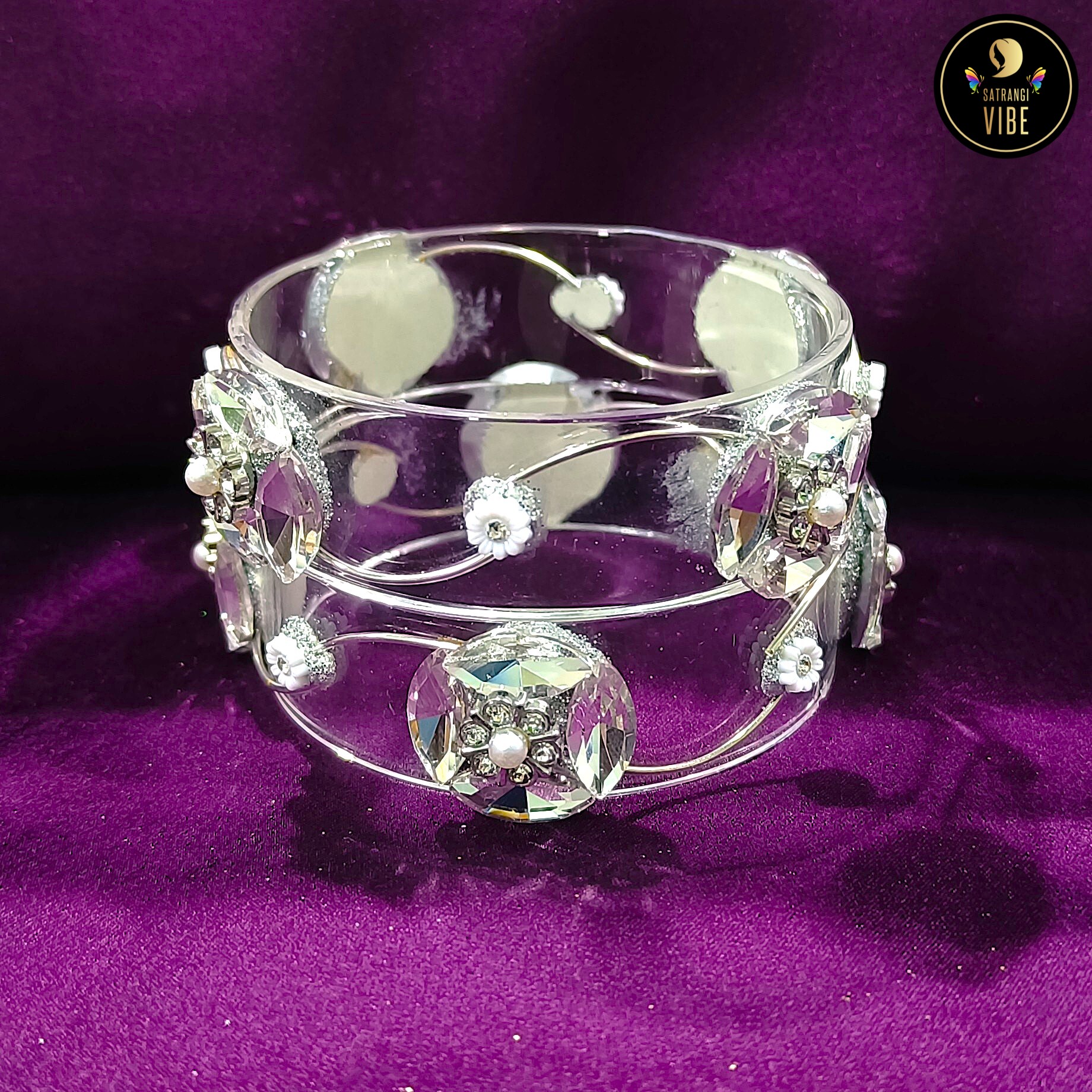 Pure Glass Zircon Bangles - Image 2