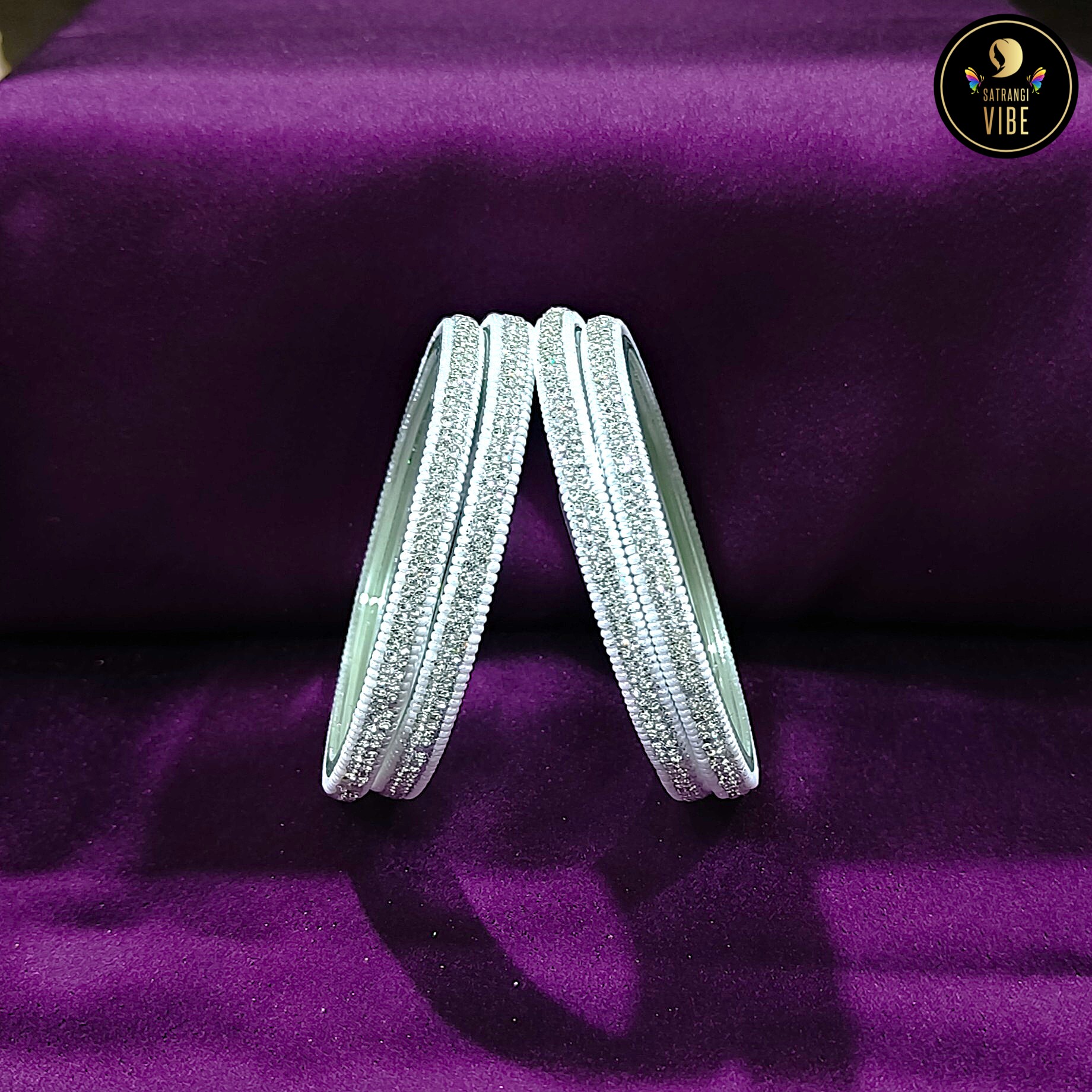 Zircon Pearl Beads Bangles - Image 2