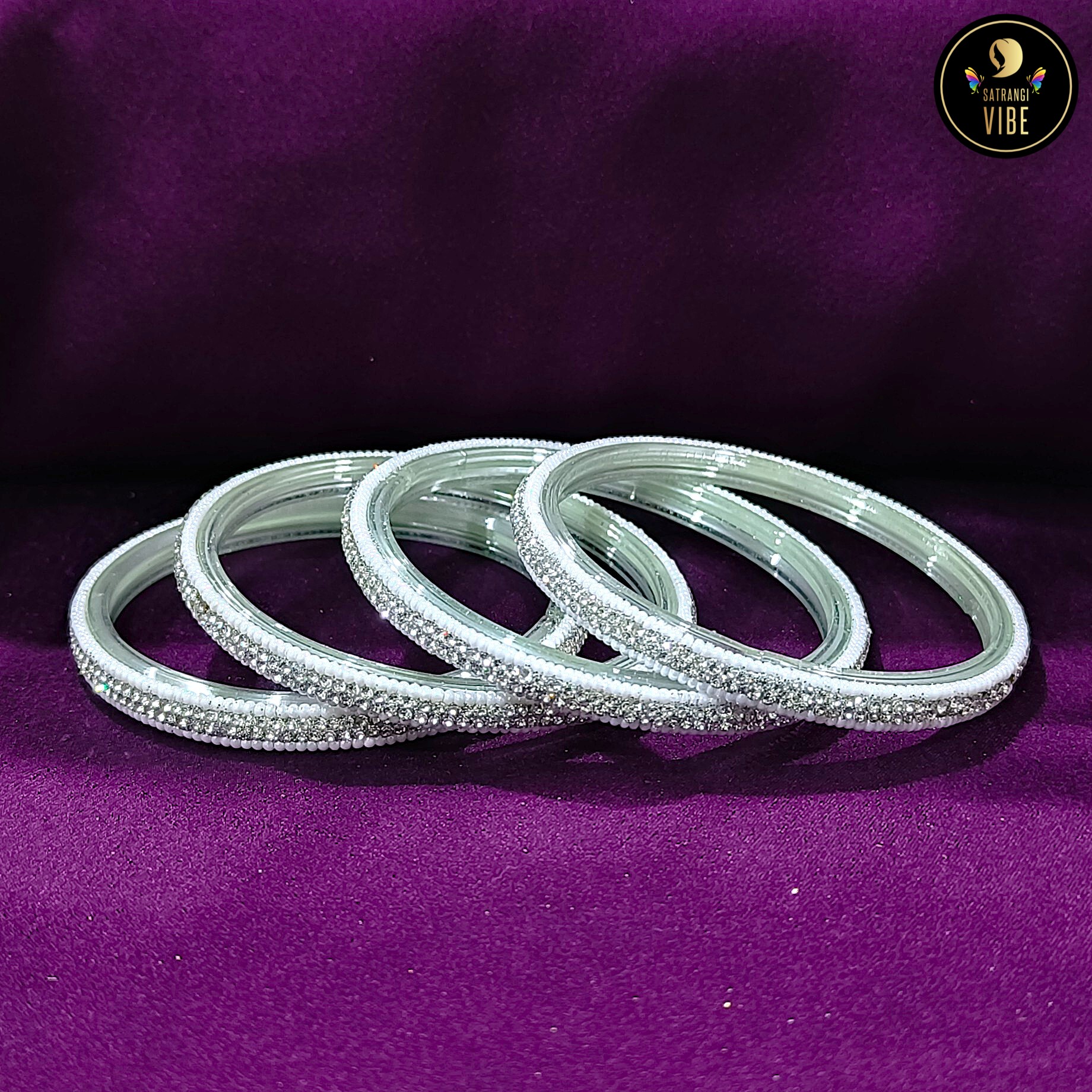 Zircon Pearl Beads Bangles - Image 3