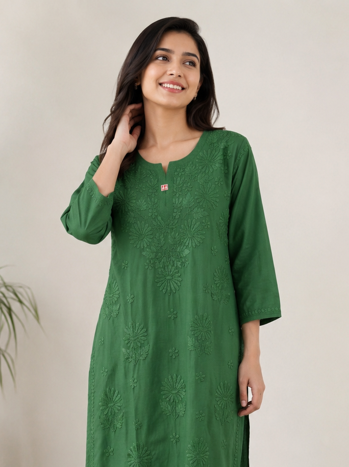 Green-Muslin-Kurti