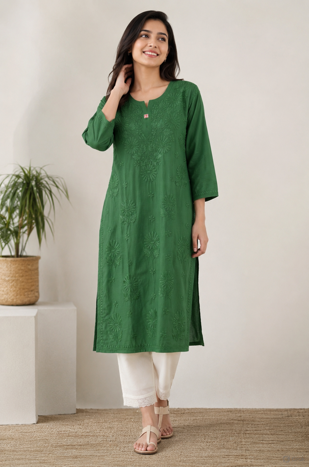Green-Muslin-Kurti1